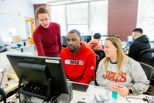 Students in an NIU LEAP program session